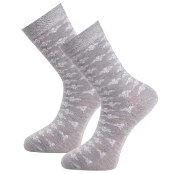Trofe Bamboo Flower Socks Strumpor 2P Grå Strl 35/38 Dam Endast denna vecka