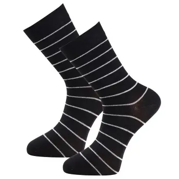 Erbjudande Trofe Bamboo Small Stripe Socks Strumpor 2P Svart Strl 35/38 Dam