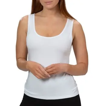 Rea Trofe Bamboo Solids Tank Top Vit Bambu Large Dam