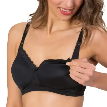 Sista chansen Trofe Nellie Nursing Bra BH Svart polyamid B 95 Dam
