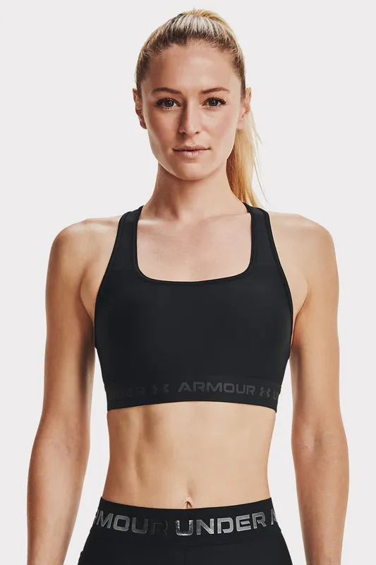 Under Armour BH Mid Crossback Sport Bra Svart polyester Medium Dam Begränsat antal
