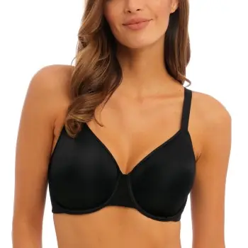 Utförsäljning Wacoal BH Back Appeal Minimizer Bra Svart nylon G 75 Dam