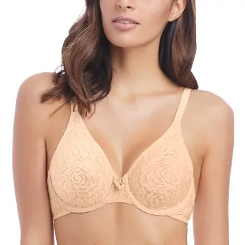 Snabb frakt Wacoal BH Halo Lace Underwire Bra Hud D 75 Dam