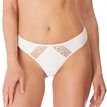 Snabb frakt Wacoal Trosor Lisse Thong Vit Small Dam