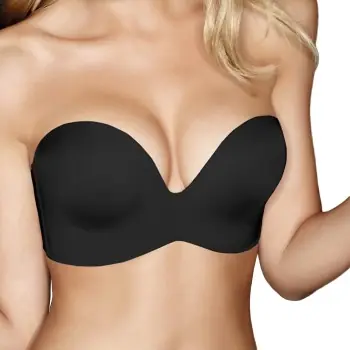 Wonderbra BH Ultimate Silhouette Micro Strapless Svart G 85 Dam Snabb frakt