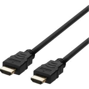 DELTACO - Ultra High Speed - HDMI-kabel - HDMI hane till HDMI hane - 2 m - svart - 4K120Hz stöd, 8K60Hz stöd Populärt val