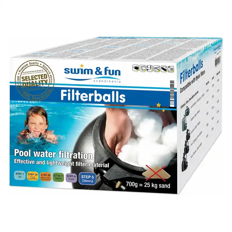 Kampanj Swim&Fun - Filterbollar 700 g