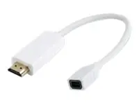 MicroConnect - Standard - videokort - Mini DisplayPort hona till HDMI hane - 10 cm - vit Nyhet