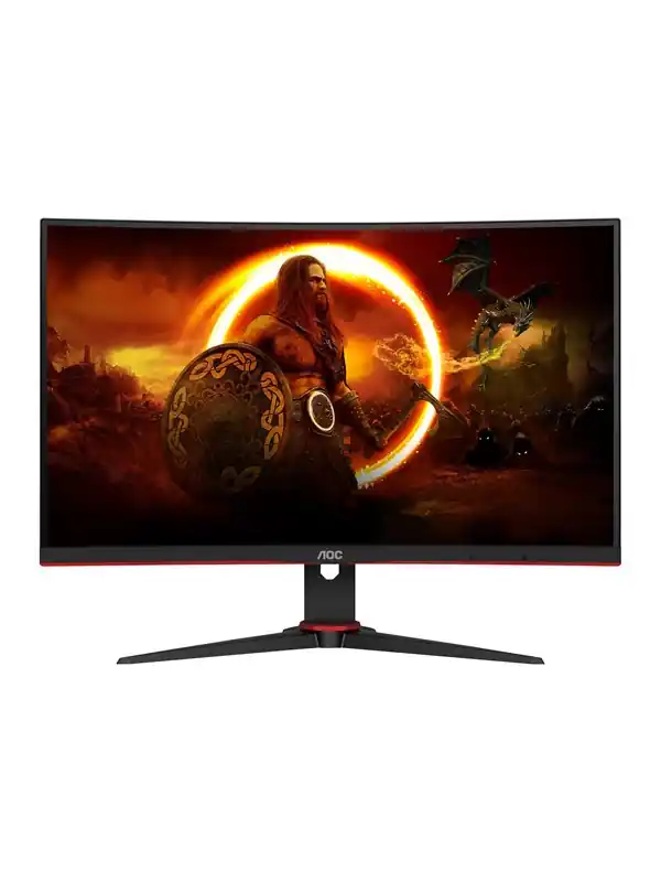AOC Gaming C27G2ZE/BK - LED-skärm - spel - böjd - 27 - 1920 x 1080 Full HD (1080p) @ 240 Hz - VA - 300 cd/m² - 3000 1 - 0.5 ms - 2xHDMI, DisplayPort - svart, röd Snabb leverans