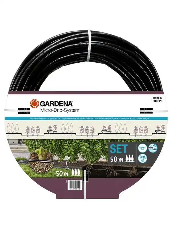 Gardena Micro-Drip-System bevattning för häck/busksatser - 50 meter Populär