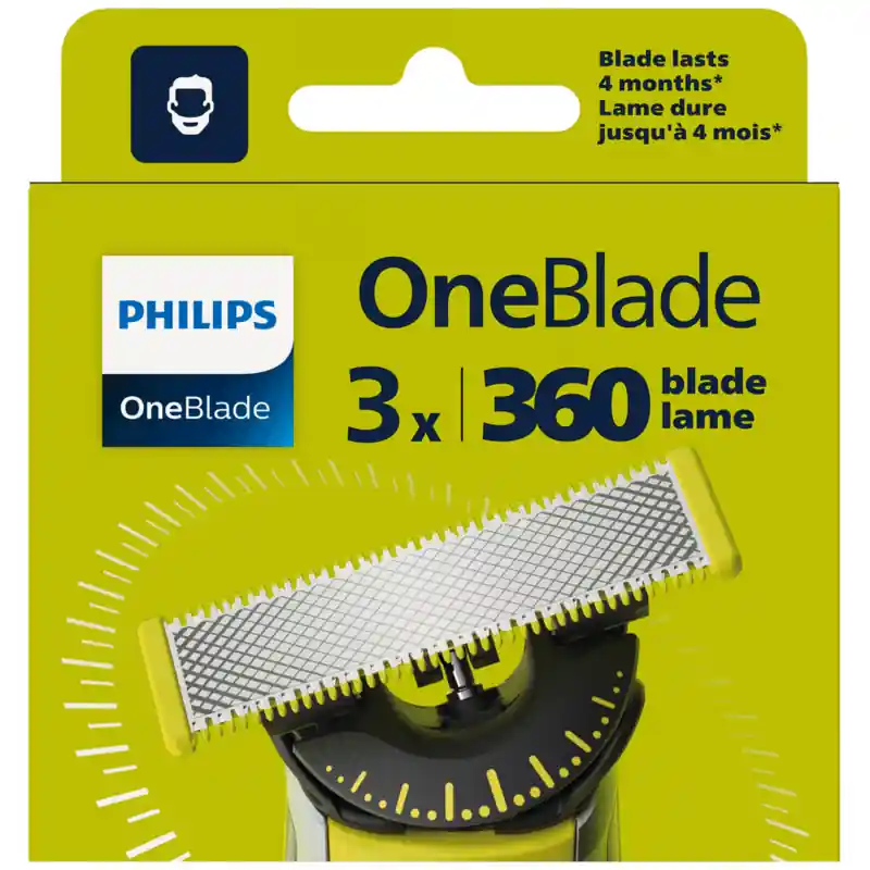 Lågt pris Philips OneBlade QP430 - Reservblad - till trimningsmaskin (paket om 3)