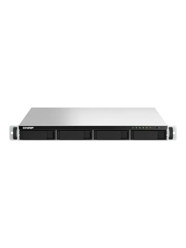 Köp online QNAP TS-464U-RP - NAS-server - 4 fack - kan monteras i rack - SATA 6Gb/s - RAID RAID 0, 1, 5, 6, 10, JBOD - RAM 8 GB - 2.5 Gigabit Ethernet - iSCSI support - 1U