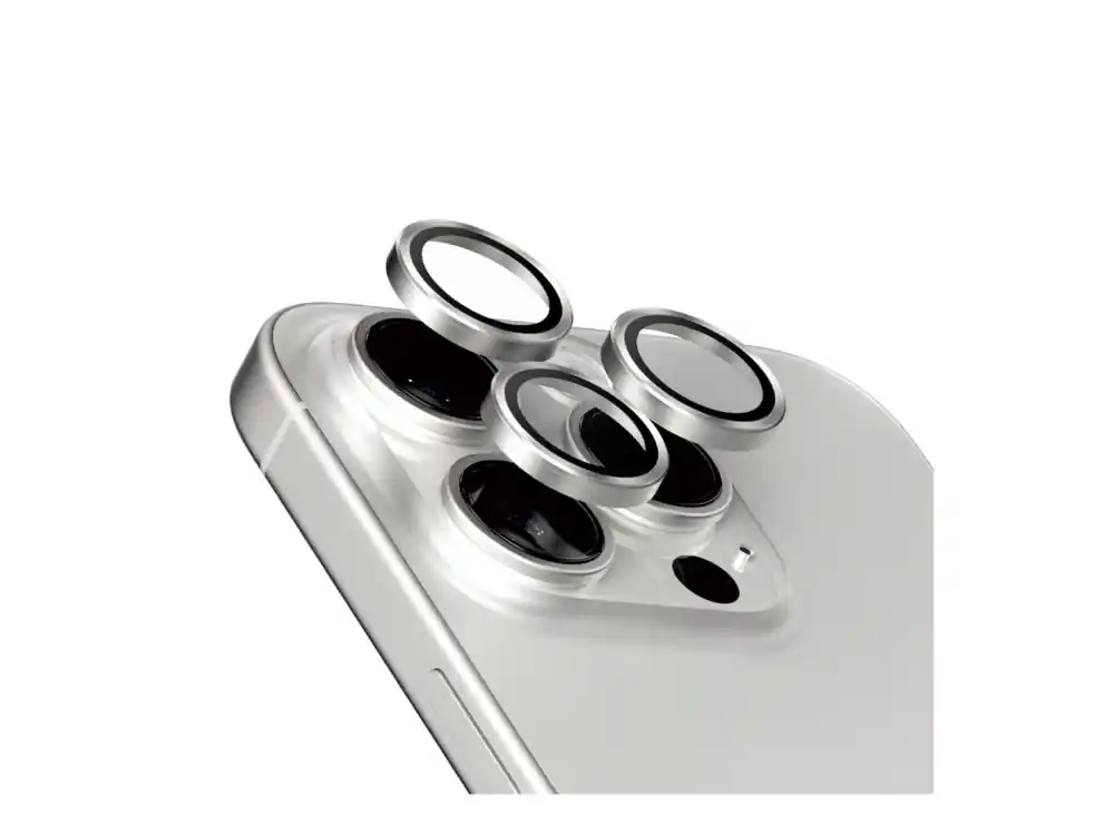 Trygg betalning PanzerGlass Hoops - Linsskydd för mobiltelefon - glas - ramfärg svart - för Apple iPhone 15 Pro, 15 Pro Max