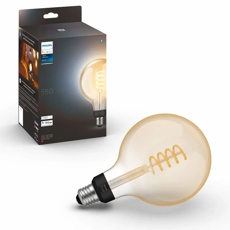 Köp online Philips Hue White Ambiance Filament G125 globe - E27-glödlampa