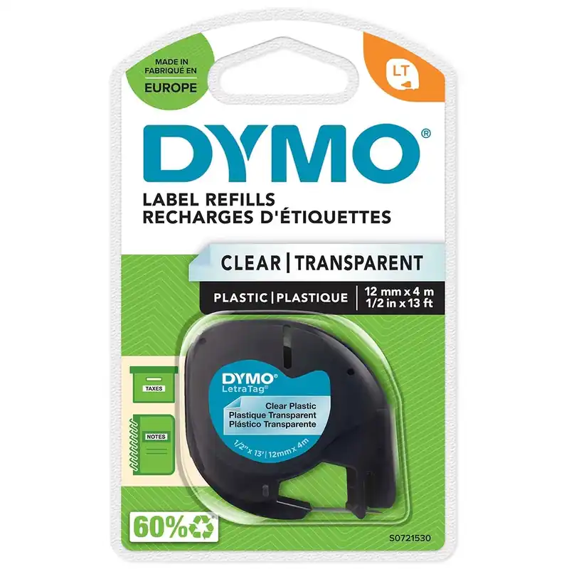 Labeltape DYMO® LetraTAG 12mm x 4m grön plasttejp Rabatt