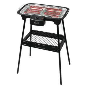 Adler AD 6602, 2000 W, Grill, Elektrisk, Bordsskiva, Grid, Svart
