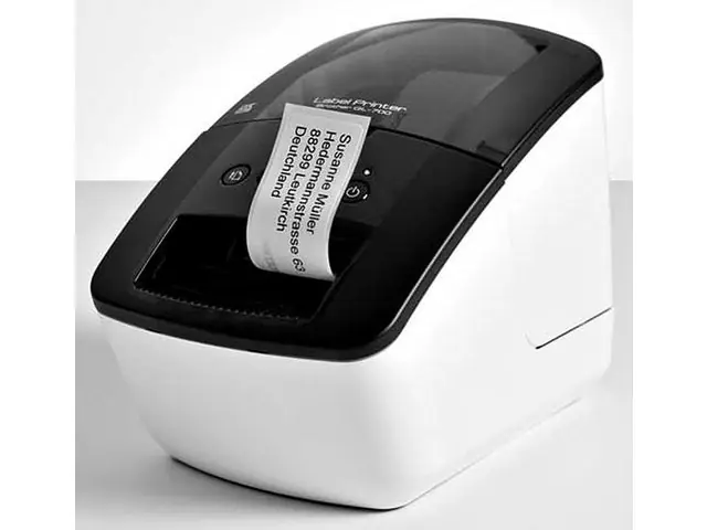 Brother QL-700 - Etikettskrivare - direkt termisk - Rulle (6,2 cm) - 300 dpi - upp till 150 mm/sek - USB - kniv Sista chansen