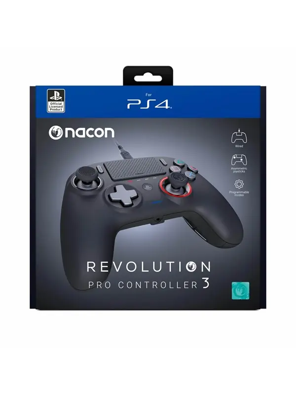 Snabb frakt NACON REVOLUTION Pro Controller 3 - Spelkontroll - kabelansluten - för PC, Sony PlayStation 4