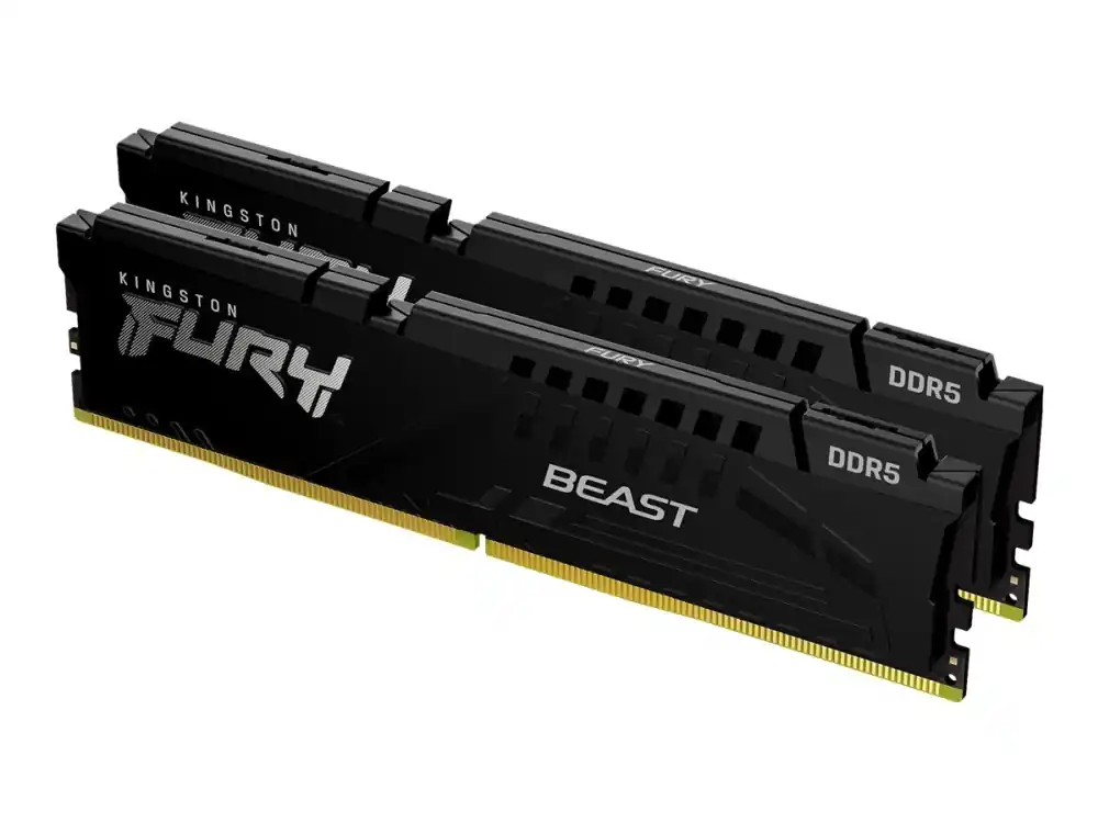 Kingston FURY Beast - DDR5 - sats - 64 GB 2 x 32 GB - DIMM 288-pin - 6000 MHz / PC5-48000 - CL36 - 1.35 V - ej buffrad - on-die ECC I lager