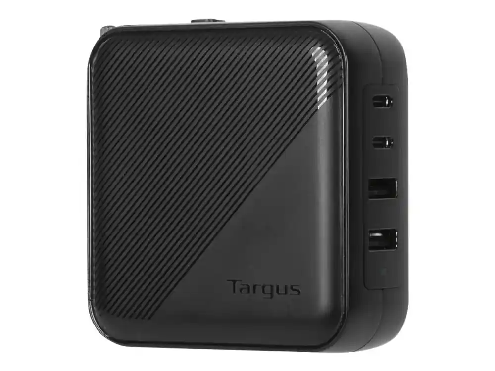 Targus - Strömadapter - GaN - 100 Watt - PD - 4 utdatakontakter (2 x USB-C, 2 x 9-stifts USB typ A) - svart Erbjudandepris