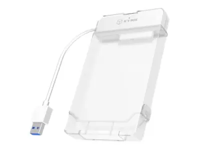 ICY BOX IB-AC703-C, 2.5, Byte under drift (hotswap), USB-anslutning, Vit Snabb frakt