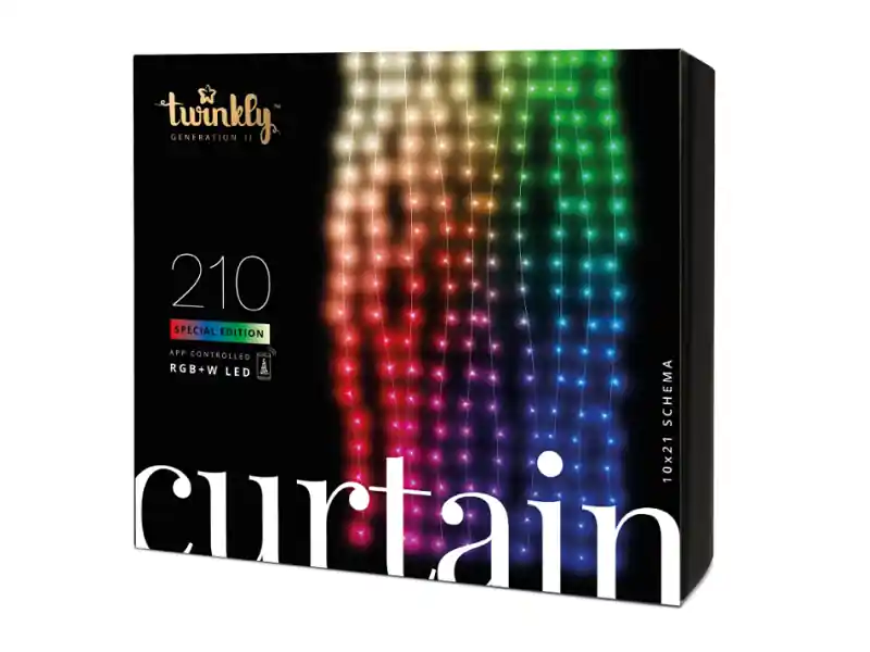 Twinkly Curtain Special Edition 210 LEDs RGBW - 1x2,1 meter/210 lys Billig