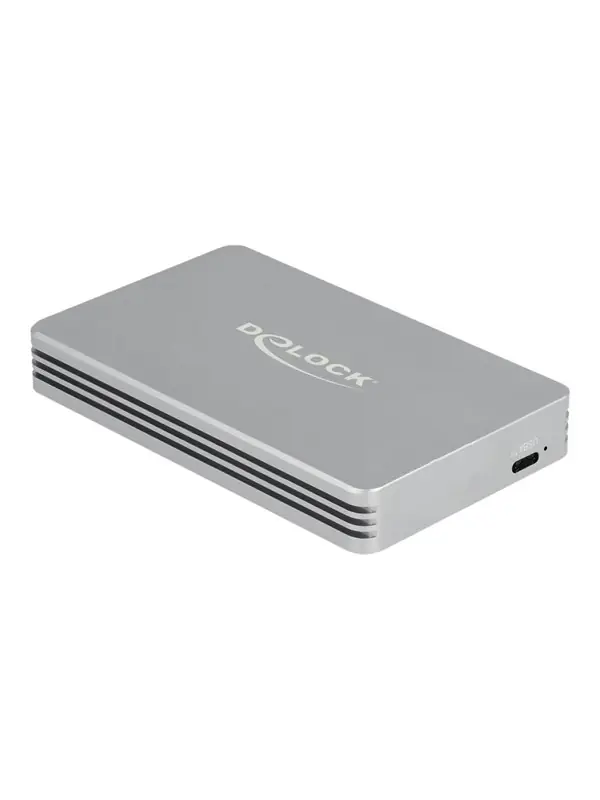 Sänkt pris Delock - Förvaringslåda - M.2 - M.2 NVMe Card - Thunderbolt 3, Thunderbolt 4, USB4 - silver