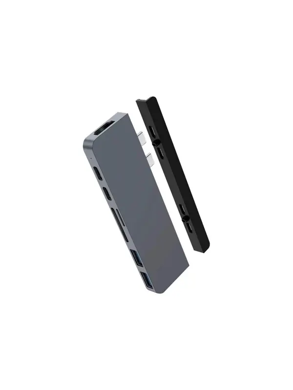 Bästa pris HYPER HD28C, USB 3.2 Gen 1 (3.1 Gen 1) Type-C, Silver, MicroSD (TransFlash), SD, HDMI, Thunderbolt 3, USB 3.2 Gen 1 (3.1 Gen 1) Type-A, USB 3.2 Gen 1 (3.1 Gen 1) Type-C, Gjuten aluminium, FCC, CE