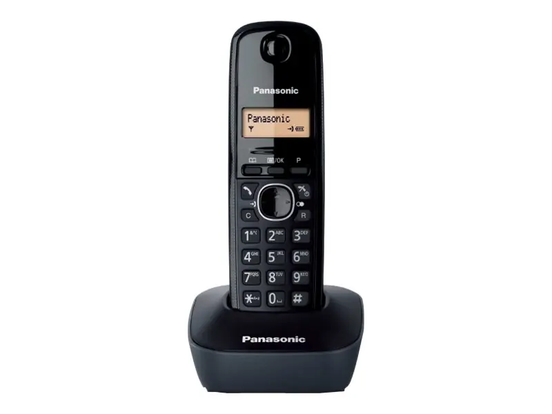 Panasonic KX-TG1611 - Trådlös telefon med nummerpresentation - DECT - svart Köp online