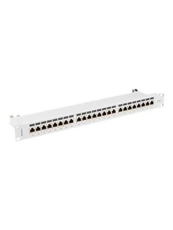 Kampanj Lanberg PPS7-1024-S - Patch-panel - rackmontering - CAT 7 - STP - RJ-45 X 24 - grå, RAL 7035 - 1U - 19