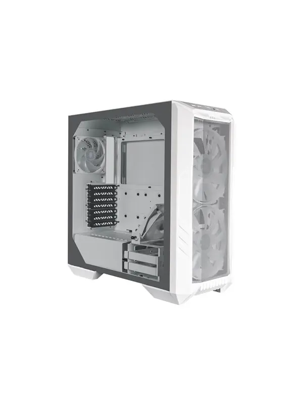 Cooler Master HAF 500 - Tower - utökad ATX - genomskinlig sidopanel (härdat glas) - ingen strömförsörjning (ATX) - vit - USB/ljud Endast denna vecka