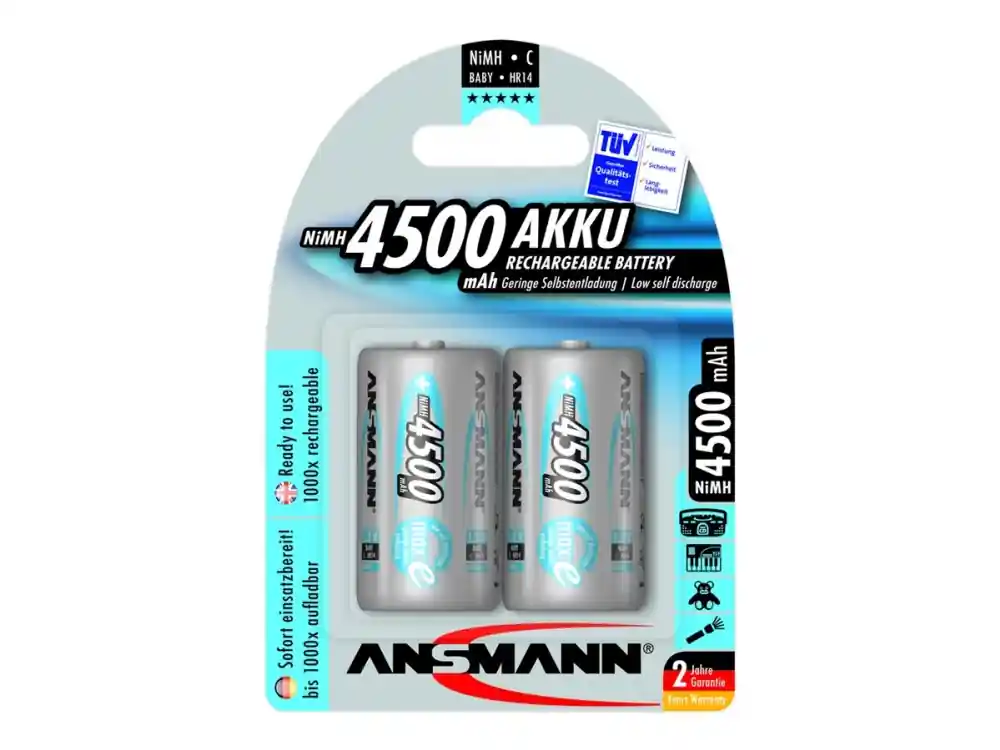 Lågt pris ANSMANN PREMIUM Baby C - Batteri 2 x HR14 - NiMH - 4500 mAh