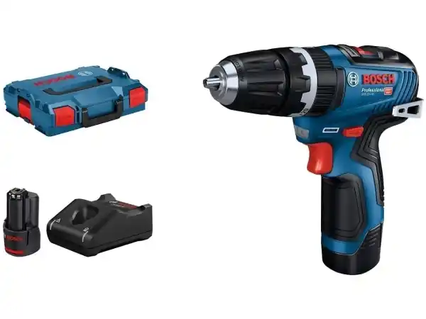 Bästa pris Bosch SLAGBOREMASKINE GSB 12V-35 2X3AH L-BOXX