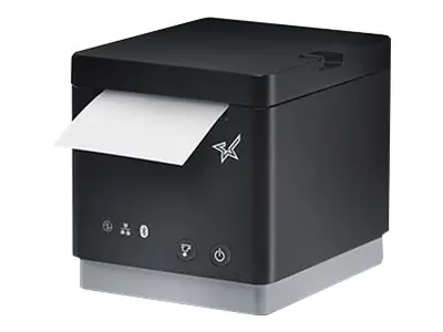 Sista chansen Star mC-Print2 MCP21 LB BK E+U - Kvittoskrivare - direkt termisk - Rulle (5,8 cm) - 203 dpi - upp till 100 mm/sek - USB, LAN, Bluetooth, USB-värd, Lightning - kniv - svart