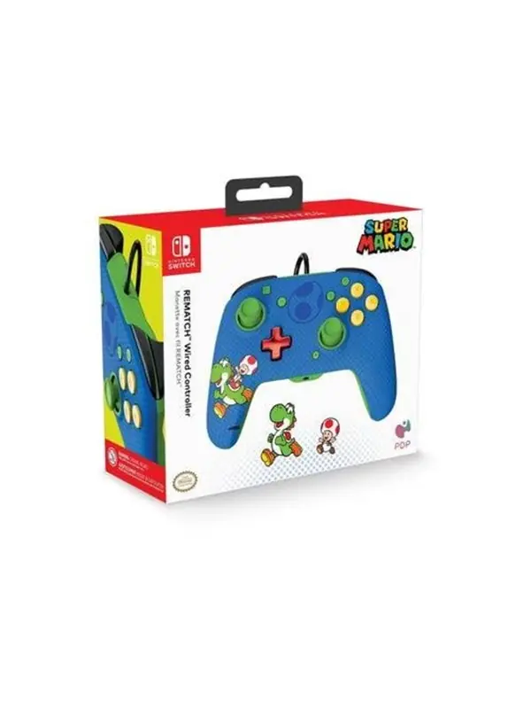Erbjudandepris PDP REMATCH Yoshi & Toad, Spelplatta, Nintendo Switch, Nintendo Switch OLED, D-pad, Home-knapp, Analog / Digital, Kabel, USB