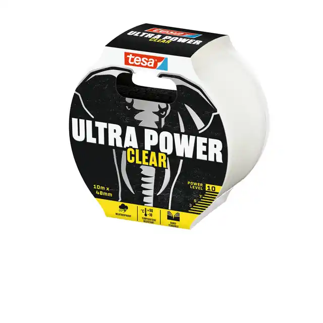 Kampanjpris TESA Ultra Power, Transparent, Reparation, Polypropylen (PP), Metall, PVC, Tuff, Slät, 35 N/cm