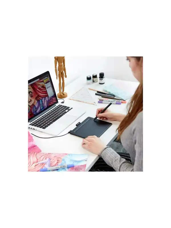Beställ idag Wacom Intuos S with Bluetooth - Digitaliserare - höger- och vänsterhänta - 15.2 x 9.6 cm - elektromagnetisk - 5 knappar - trådlös, kabelansluten - USB, Bluetooth 4.2 - svart