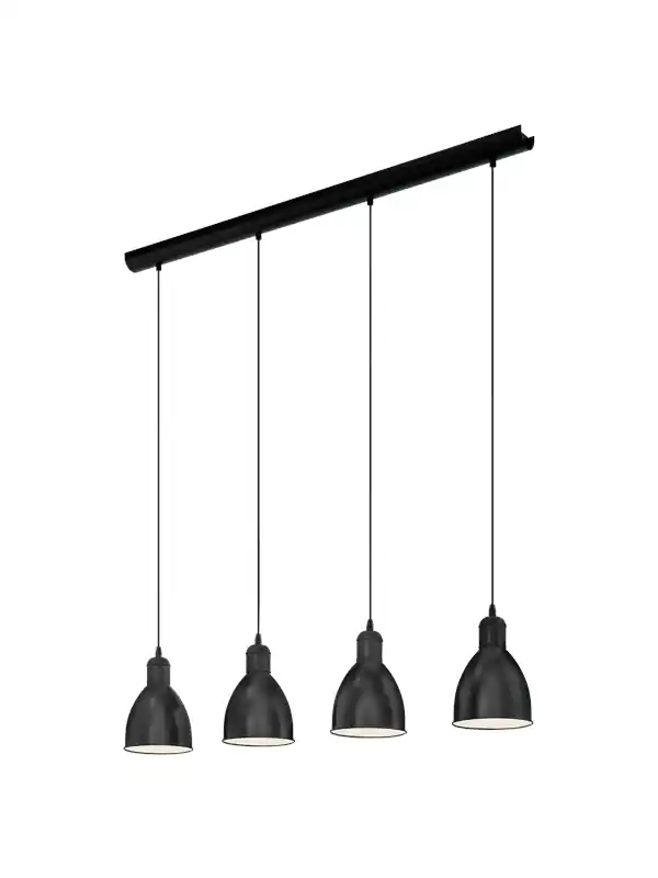 EGLO Priddy, Flexibelt fäste, Svart, Vit, Svart, Vit, Stål, IP20, I Billig