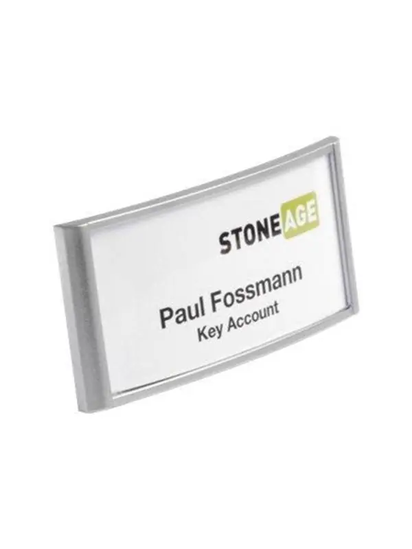 DURABLE CLASSIC - Namnskylt - för 30 x 65 mm - magnet - silver (paket om 10) Fynd
