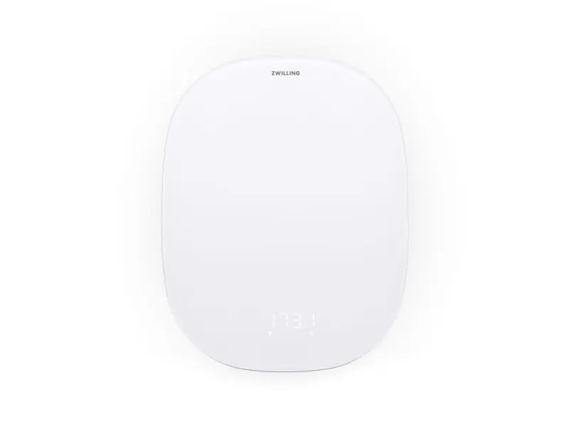 Populär ZWILLING Enfinigy, Elektronisk køkkenvægt, 10 kg, 1 g, Sølv, Hvid, Plast, Glas