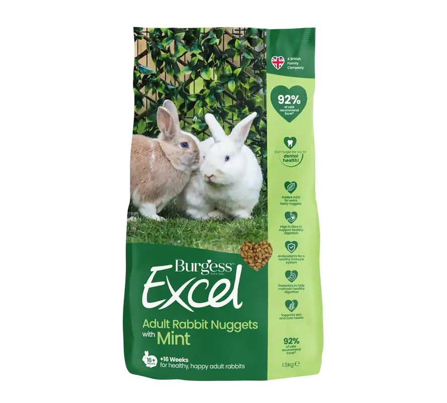 Burgess Excel Adult Rabbit med Mint 1.5kg Snabb leverans