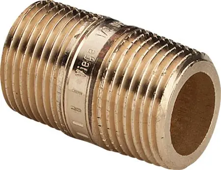 Kampanjpris Viega nippelrør 34 x 100 mm rødgods