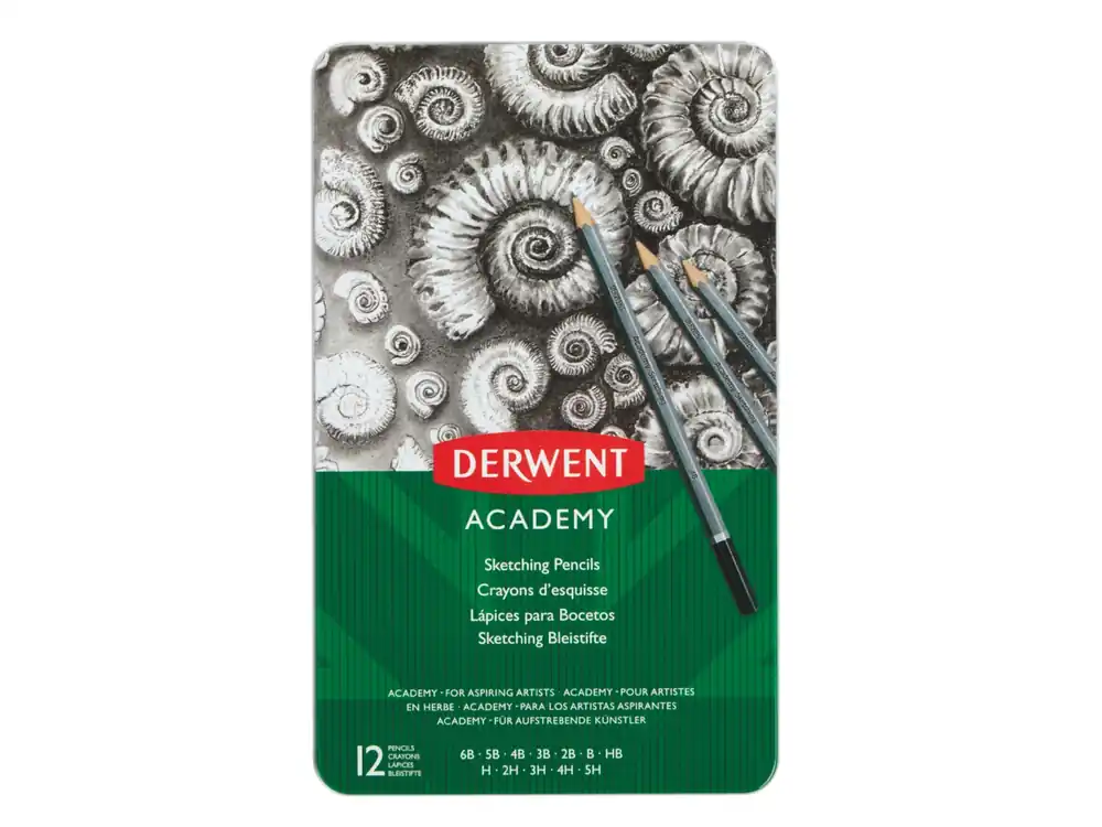 Erbjudande Derwent Academy skitseblyant 6B-5H med 12 stk. ass. størrelser - (6 stk.)