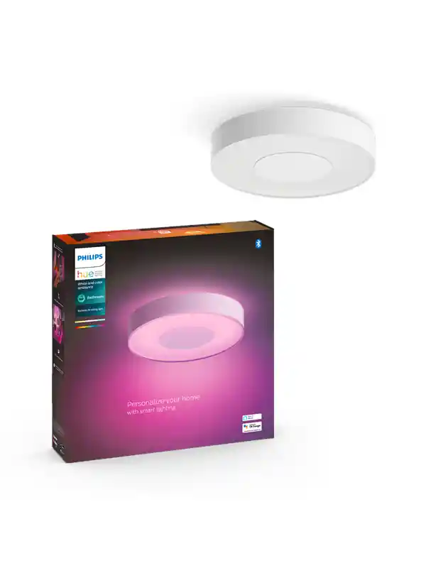 Outlet Philips Hue White and Color Ambiance Xamento - Medium taklampa för badrum - Vit