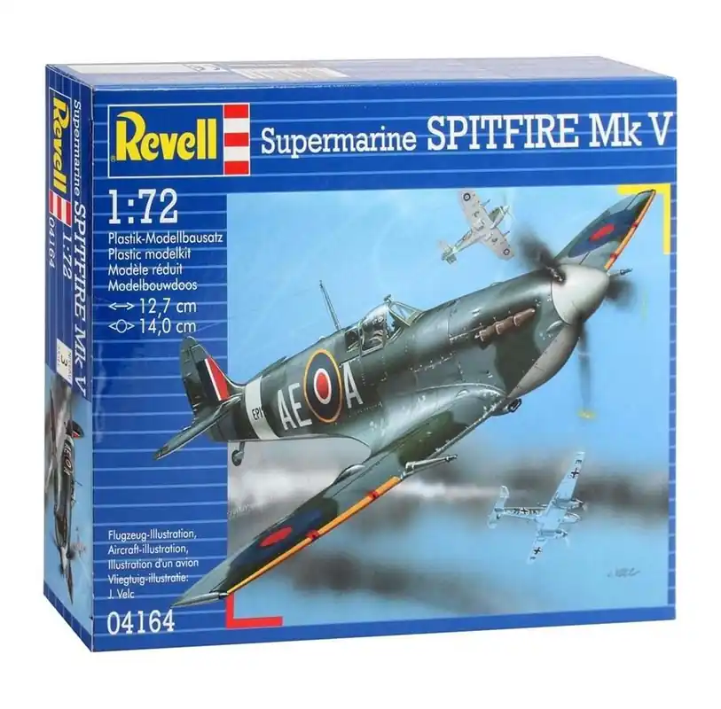 Revell Spitfire Mk.V, Luftfarkostmodell med fast vinge, Monteringssats, 1 72, Supermarine Spitfire Mk.V, Plast, Second World War Premium