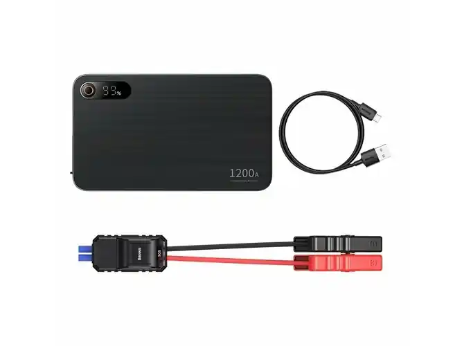 Säker betalning Baseus Powerbank Starthjälp för bil 1200A Baseus Super Energy Pro+