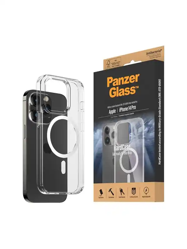 PanzerGlass™ Hardcase (Magsafe) - Baksida - Genomskinlig Apple iPhone 14 Pro Snabb leverans
