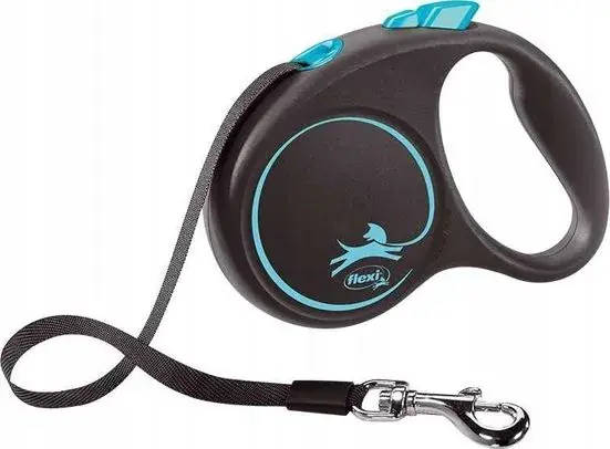Flexi Automatisk snor Black Design S 5 m, Blå Rea