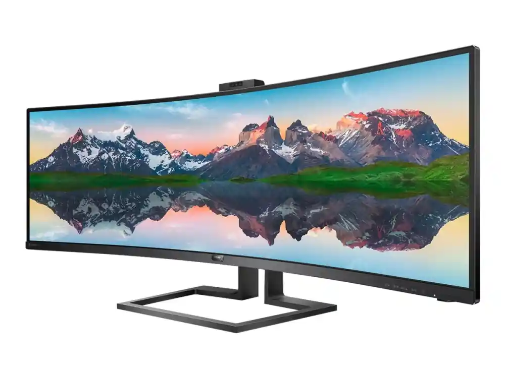 Philips Brilliance P-line 499P9H - LED-skärm - böjd - 49 (48.8 visbar) - 5120 x 1440 Dual Quad HD @ 60 Hz - VA - 450 cd/m² - 3000 1 - DisplayHDR 400 - 5 ms - 2xHDMI, DisplayPort, USB-C - högtalare - svart med struktur Säker betalning