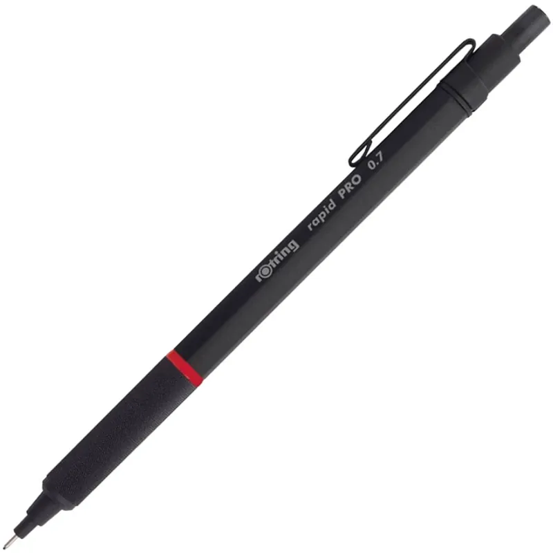 Nedsatt pris Rotring 1904257, Uttagbar penna, svart, metall, 0,7 mm